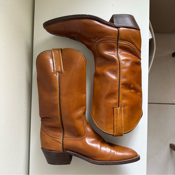 Vintage 1970’s Frye Brown Cowboy Boots Made in the USA | FREE SHIPPING - Picture 2 of 7